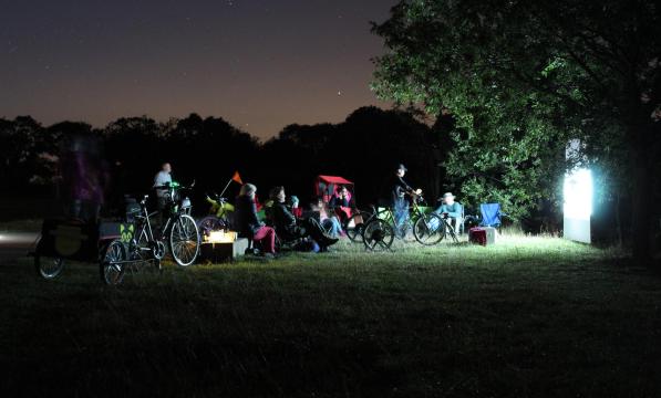 ChiCycle run events like this Cycle Powered Cinema viewing