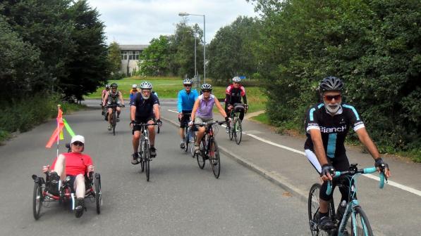 Group of cyclists approaching
