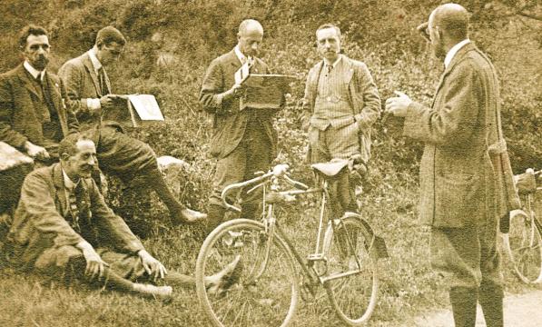 Club cyclists exploring the Wicklow Hills, Ireland, August 1914