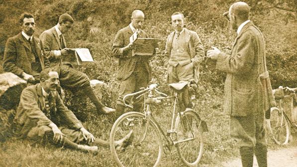Club cyclists exploring the Wicklow Hills, Ireland, August 1914
