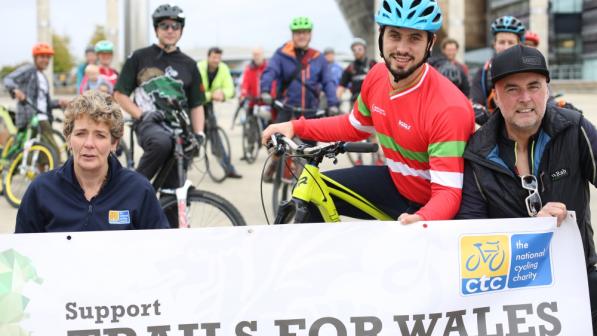 Supporters for Trails for Wales in Cardiff